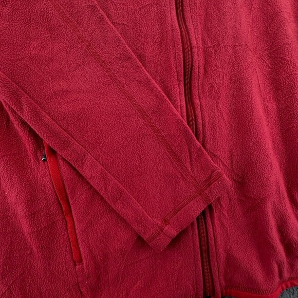 Patagonia Women’s Jacket Adult Fleece Red Hooded Small Full Zip W/ Logo, Pockets - Picture 15 of 16